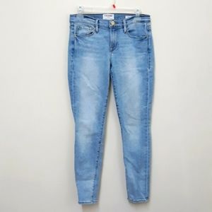 *Final Price* Frame Le Skinny De Jeanne Light Wash Bleached Jeans